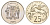 Ямайка 25 центов 1976 KM 56 медно-никель PROOF 25-626