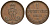 Ганновер 1 пфенниг 1858 B, Георг V KM 233, AKS 156, J. 90 медь 4594-534