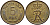 ДАНИЯ 5 ЭРЕ 1967 C; S, ФРЕДЕРИК IX (1947-1972) KM 848.1 бронза 4398-851