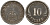 Венгрия 10 филлеров 1942 KM 507a сталь 4151-1163