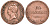 Франция 1 сантим 1849 А, вторая Республика (1848-1852) KM 754, Le Franc 101.2 бронза 4169-141