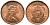 Фолклендские острова 1/2 пенни 1974 Елизавета II (1952-2022), лосось  KM 1 бронза UNC M54-08