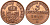 ПРУССИЯ 3 ПФЕННИГА 1872 А, ВИЛЬГЕЛЬМ I (1861-1888), В ЛАКЕ KM 482 медь 117-1133