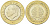 Турция 1 лира 2023 KM 1575 биметалл UNC 3334-231