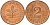 ФРГ 2 пфеннига 1990 F J.381a, KM 106a сталь плакированная медью    4598-925