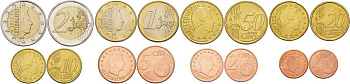 Люксембург евронабор 8 монет 2010 (1, 2, 5, 10, 20, 50 евроцентов, 1, 2 евро) KM 75, 76, 77, 89, 90, 91, 92, 93 биметалл UNC 4691-1151-1157