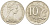 Австралия 10 центов 1981 Елизавета II (1952-), птица лирахвост KM 65 медно-никель 3457-651