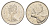 Канада 25 центов 1989 Елизавета II (1952-2022), олень KM 74 никель 4638-536