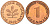 ФРГ 1 пфенниг 1969 F KM 105, J.380 сталь плакированная медью PROOF 1094-7-61