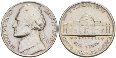 США 5 ЦЕНТОВ 1979 D ДЖЕФФЕРСОН KM A192 медно-никель 190-127