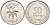 Израиль 50 прута 1954 магнитная KM 13.2а сталь плакированная никелем UNC 4561-334