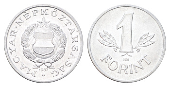Венгрия 1 форинт 1987 KM 575 алюминий UNC 4707-134