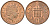 Великобритания 1 пенни 2003 Елизавета II (1952-2022) KM 986, Spink 4710 (B5) сталь плакированная медью 4609-569