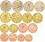 ИРЛАНДИЯ ЕВРОНАБОР ИЗ 8 МОНЕТ 2011 1, 2, 5, 10, 20, 50 ЕВРОЦЕНТОВ, 1 И 2 ЕВРО UNC 68-1111
