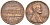 США 1 цент 1959 D, Авраам Линкольн KM 201 медь цинк 188-253
