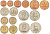 Великобритания годовой набор из 8 монет (1/2, 1, 2, 5, 10, 20 и 50 пенсов (пенни); 1 фунт) 1984 Елизавета II (1952-2022) KM 927, 927, 928, 929, 930, 931, 932 и 934 UNC M65-16