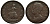 Великобритания 1 фартинг 1744 Георг II (1727-1760) KM 581.1, Spink 3721 медь 1523-1035