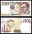 Италия 2000 лир 1990 Pick 115 бумага UNC (пресс) 6266-49-1-2