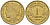 Франция 1 франк 1940 тип Морлон KM 885, LE FRANC 219.11 алюминиевая бронза 3853-221
