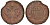 Россия 1 деньга 1731 медь 51-3242