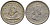 Британские Восточно-Карибские территории 10 центов 1956 Елизавета II (1952-2022), парусник KM 5 медно-никель 4387-433