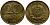 ГДР 20 пфеннигов 1969 А, первый год KM 11 латунь UNC 4398-844