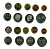 ФРГ набор из 9 монет 1976 F (1, 2, 5, 10, 50 пфеннигов, 1, 2, 2, 5 марок) PROOF N5-19