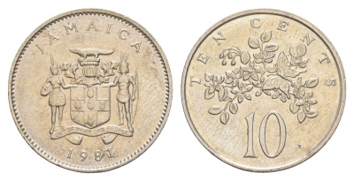 Ямайка 10 центов 1981 KM 47 медно-никель UNC 4642-1016