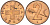 Швейцария 2 раппена 1968 В KM 47 бронза UNC 4573-521