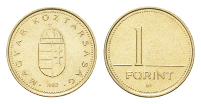 Венгрия 1 форинт 1992 KM 692 никель латунь UNC 4705-1142