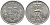 ДАНИЯ 25 ЭРЕ 1961 C; S, ФРЕДЕРИК IX (1947-1972) KM 850 медно-никель аUNC 34-525