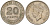 Британская Малайя 20 центов 1948 Георг VI (1937-1952) KM 9 медно-никель 4153-656