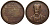 Россия медаль 1770-е Великий Князь Андрей II, Александрович. 1281-1304, диаметр 39 мм Дьяков 1633 (R1), Смирнов 30 бронза 00-802-22