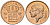 Бельгия 50 сантимов 1972 BELGIQUE, БОДУЭН I (1951-1993 KM 148.1 бронза UNC 3309-535