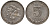 Гонконг 5 долларов 1998 цветок KM 65 медно-никель 4123-811