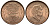 Иордания 5 филсов 1978 KM 36 бронза UNC 1520-522
