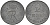 ДАНИЯ 2 ЭРЕ 1961 C; S, ФРЕДЕРИК IX (1947-1972) KM 840.2 цинк 4566-425