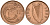 Ирландия 1 пенни 1995 мифологическая птица лира KM 20a бронза 4141-245